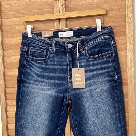 NWT BKE Stella blue jeans size 29S 29 short high stretch Midrise bootcut - Picture 9 of 14